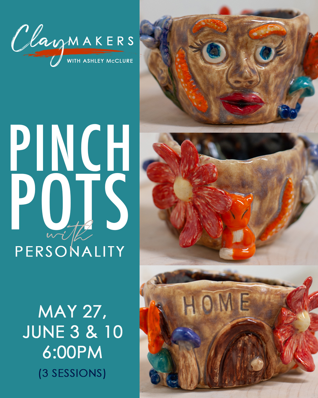 ClayMakers Pinch Pot with Personality