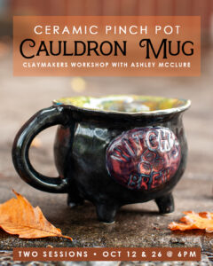 Claymakers Ceramic Pinch Pot Cauldron Mug