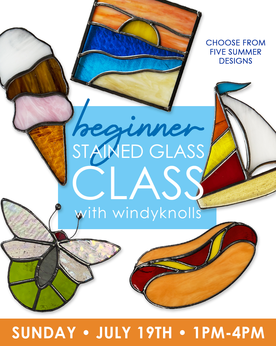 Beginner Stained Glass - Summer Theme