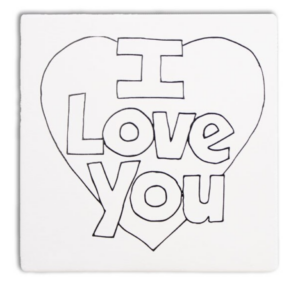 I Love You Party Tile $10