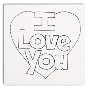 I Love You Party Tile $10
