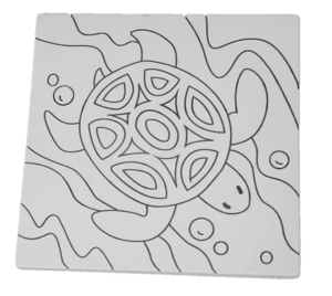 Sea Turtle Party Tile $10