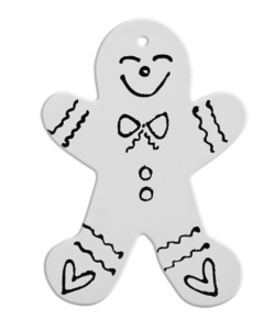 Hand Detailed Gingerbread Man Party Ornament $10