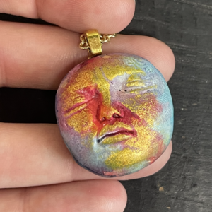 BW01 (Polymer Clay Face Necklaces)