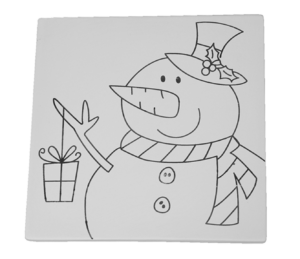 Snowman Party Tile $10