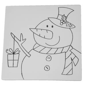 Snowman Party Tile $10